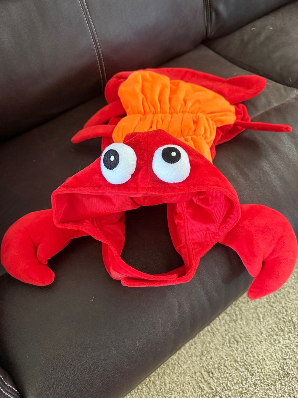 Dog Lobster Costume - Red & Orange